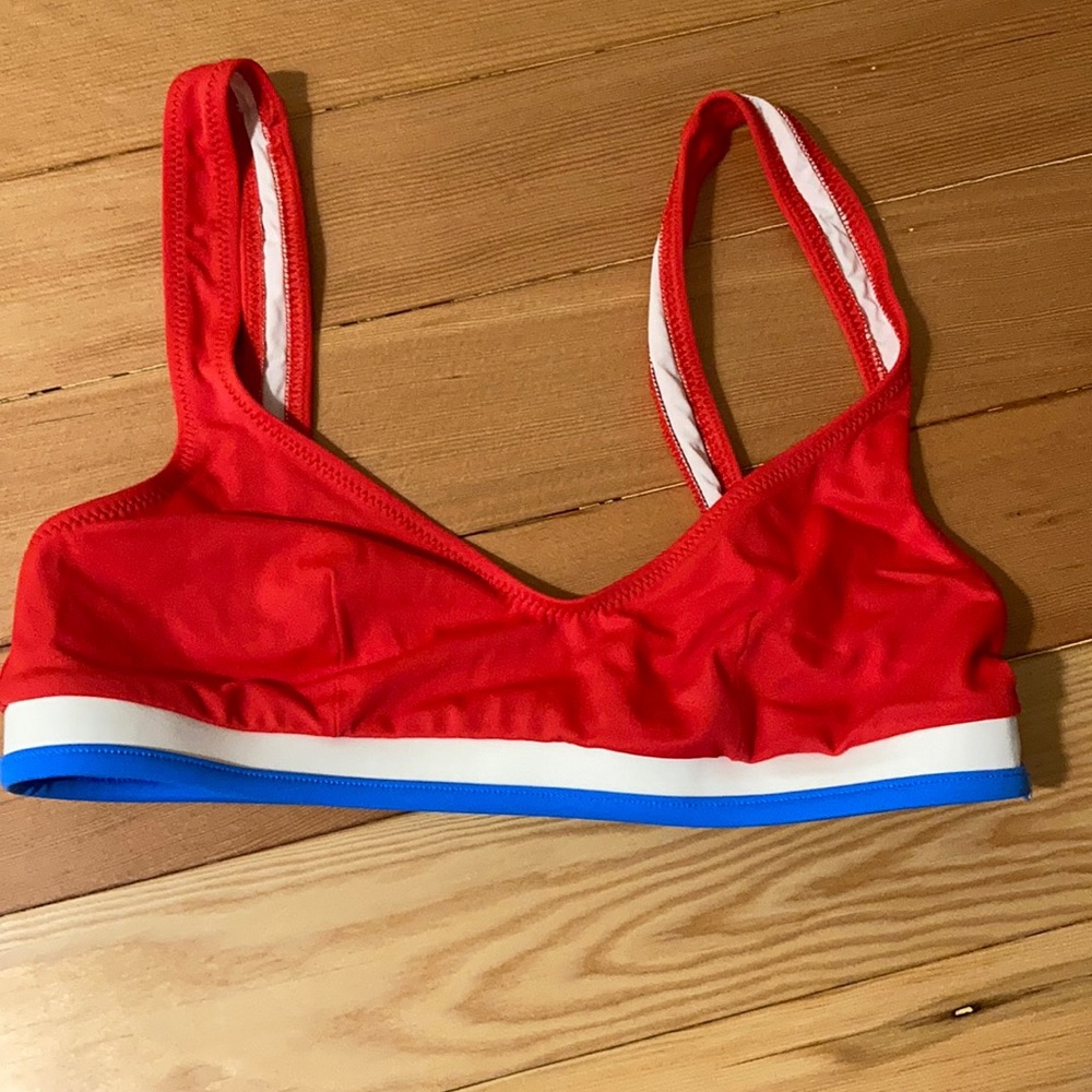 Solid & striped swim top